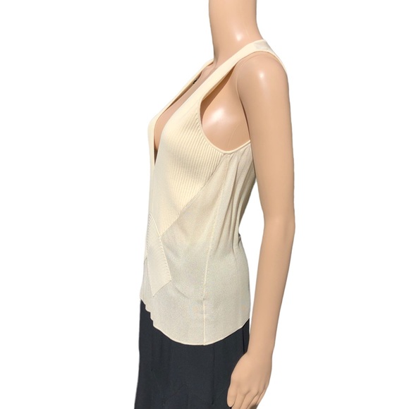 Giorgio Armani NWT ivory knit and sheer top Sz 12 - Picture 9 of 16